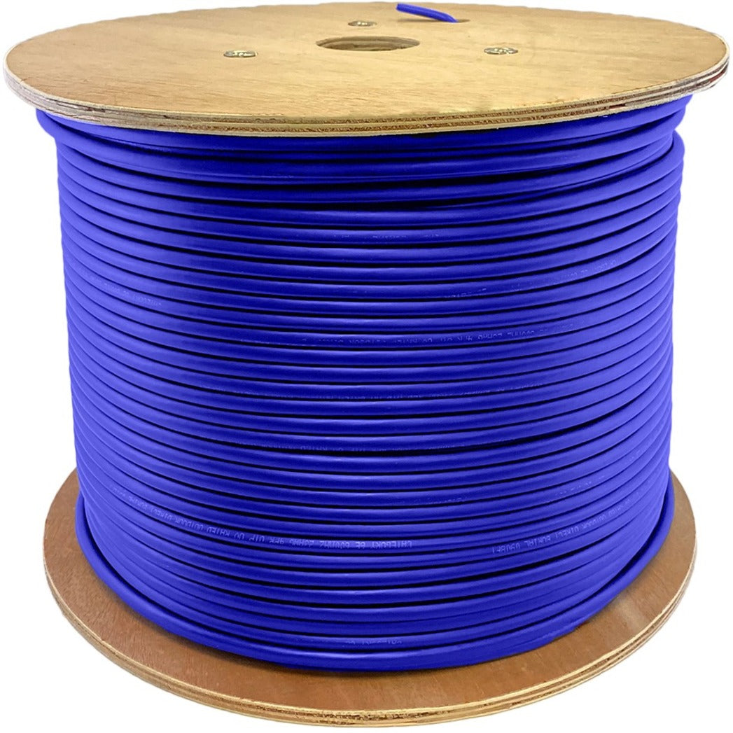 AddOn ADD-CAT6BULK1K-BE 1000ft Non-Terminated Blue Cat6 UTP Stranded Copper PVC Patch Cable, Network Cable