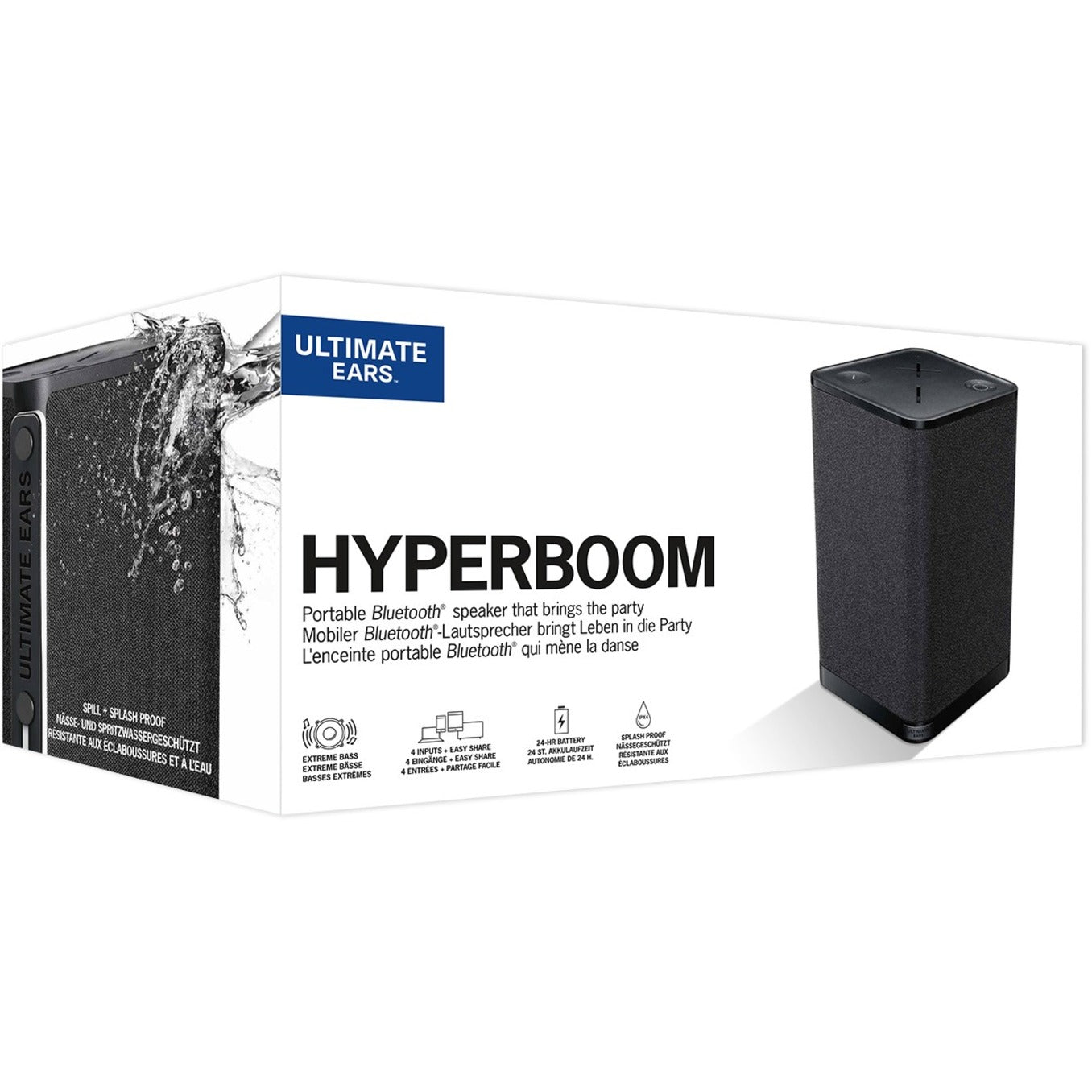 Ultimate Ears 984-001591 HYPERBOOM Speaker System, Portable Bluetooth Speaker with Wireless Audio Stream, USB Charging Port, and High Fidelity Stereo