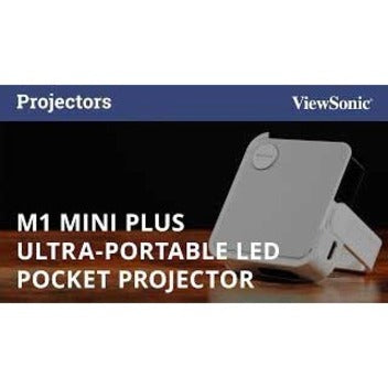 ViewSonic M1MINIPLUS Smart LED Pocket Cinema Projector with JBL Speaker, Ultra-portable and 1080p Support