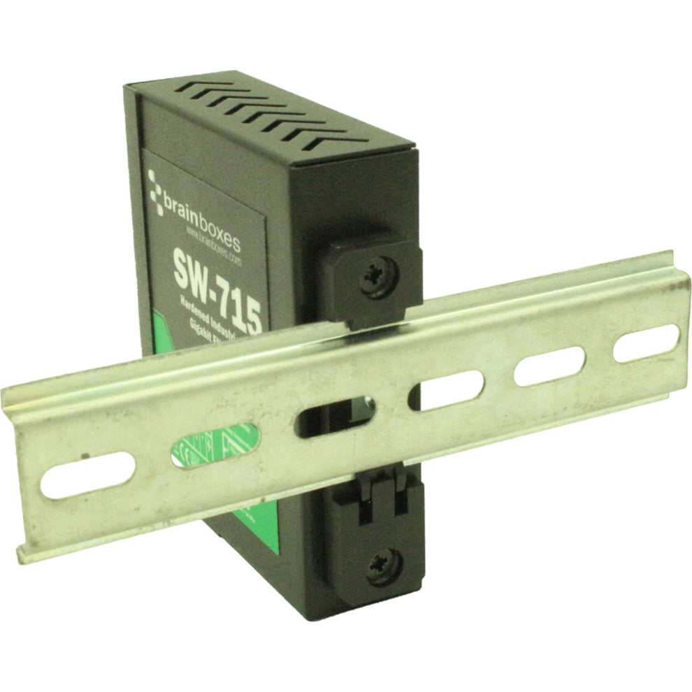 Brainboxes SW-715 Hardened Industrial 5 Port Gigabit Ethernet Switch DIN Rail Mountable, TAA Compliant, Lifetime Warranty