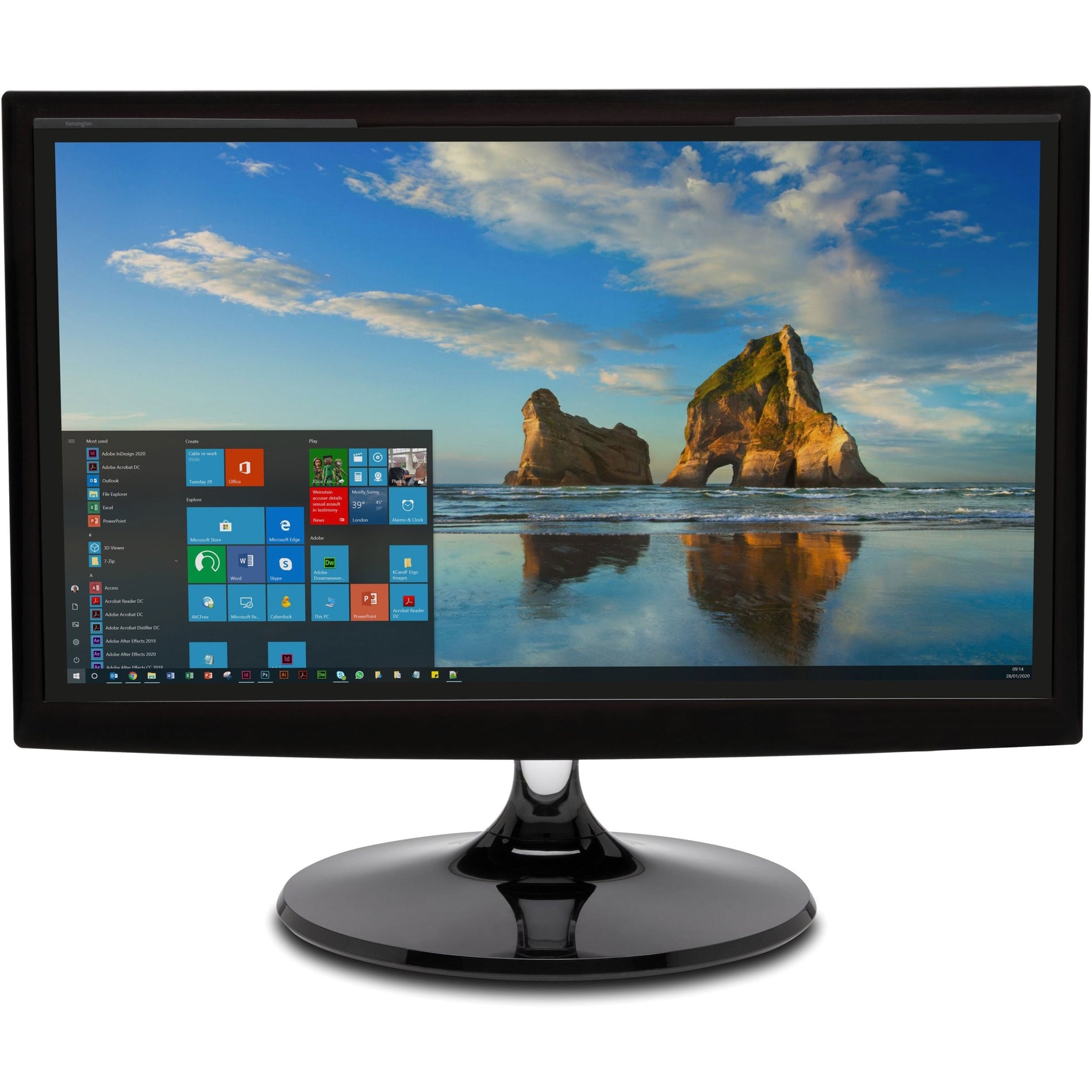 Kensington K58356WW MagPro 23.8" Monitor Privacy Screen with Magnetic Strip, 16:9 Aspect Ratio