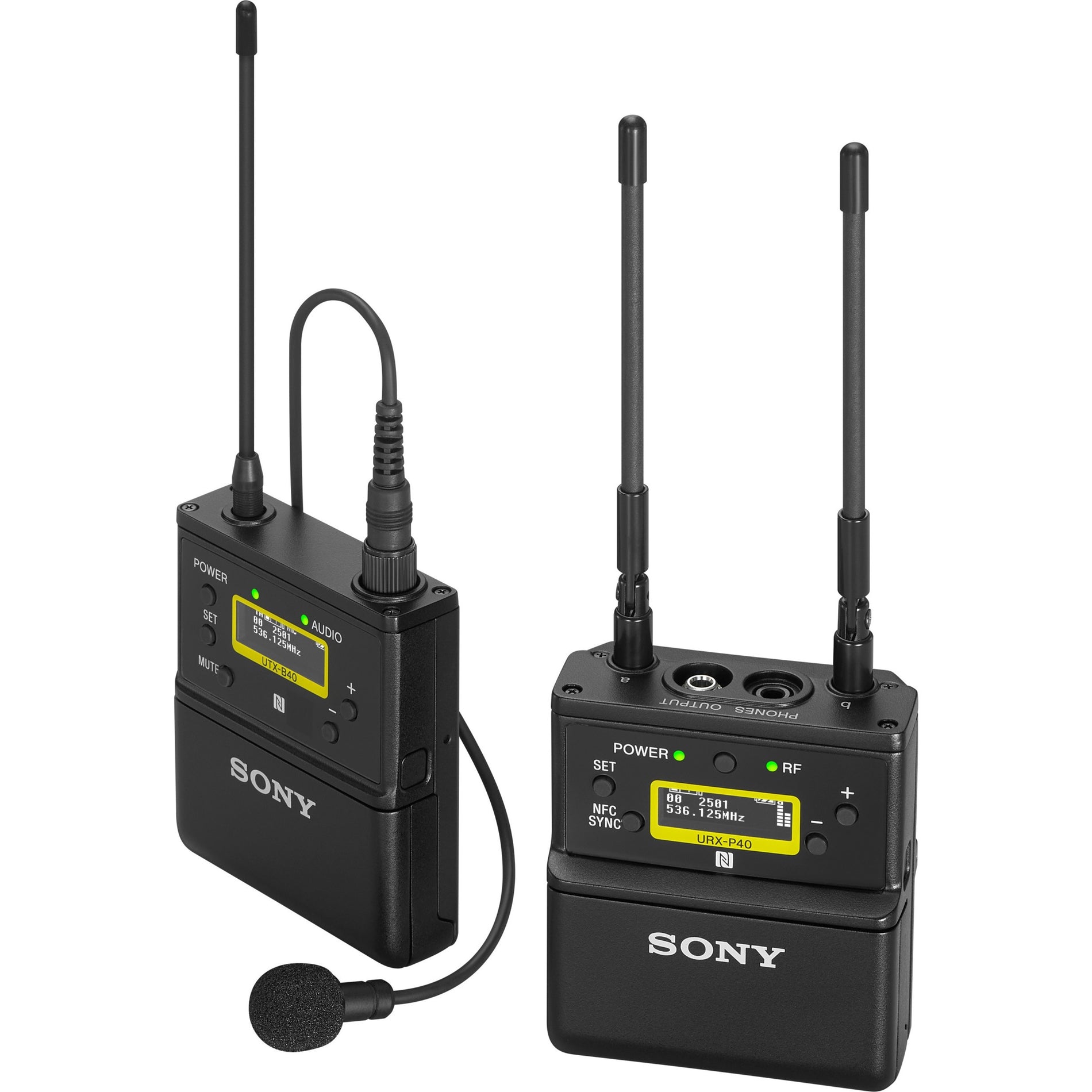 Sony Pro UWPD21/14 UWP-D Bodypack Wireless Microphone Package, Lavalier Microphone System, 330.05 ft Operating Range