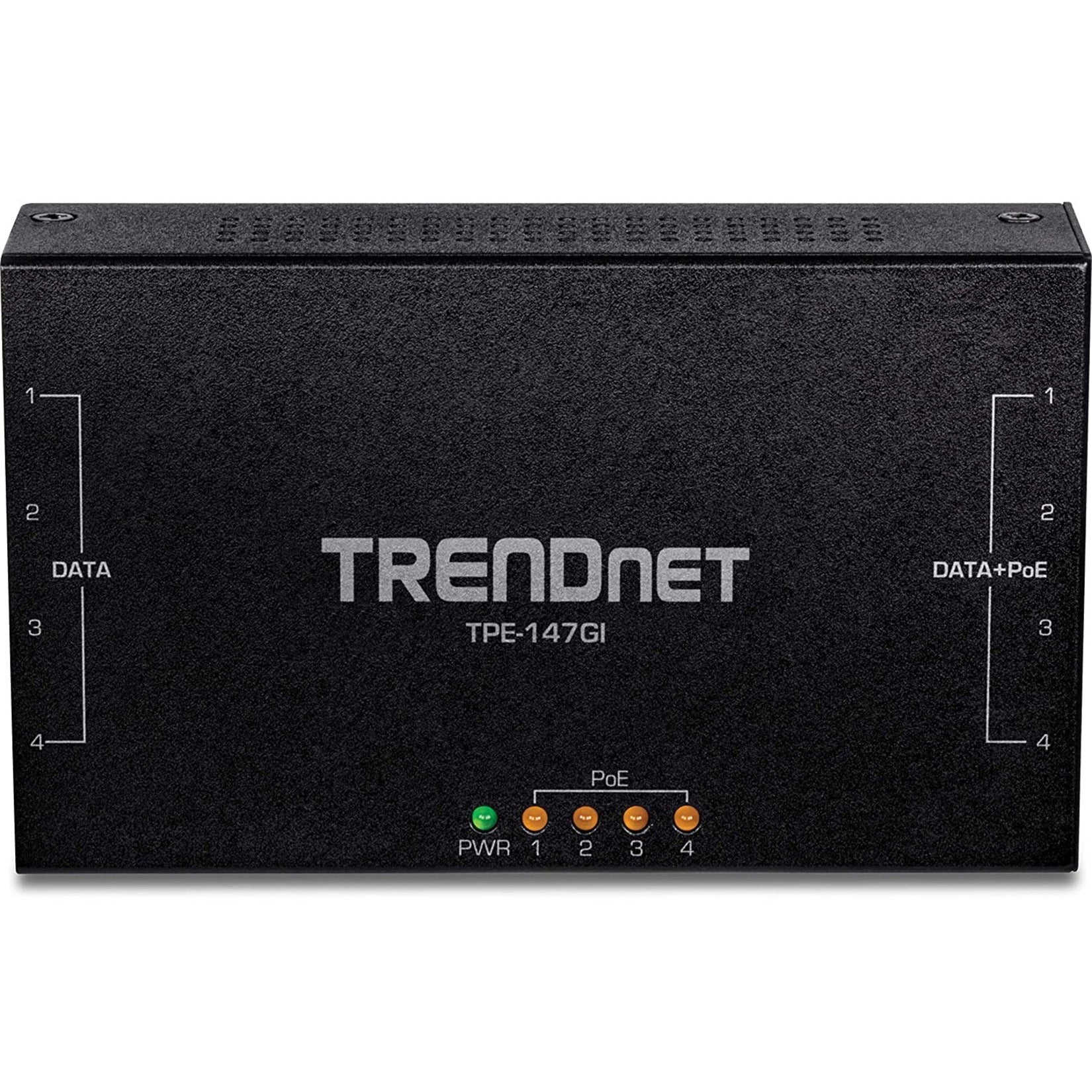 TRENDnet TPE-147GI 4-Port Gigabit PoE+ Injector, Add PoE+ Power to Non-PoE Switch