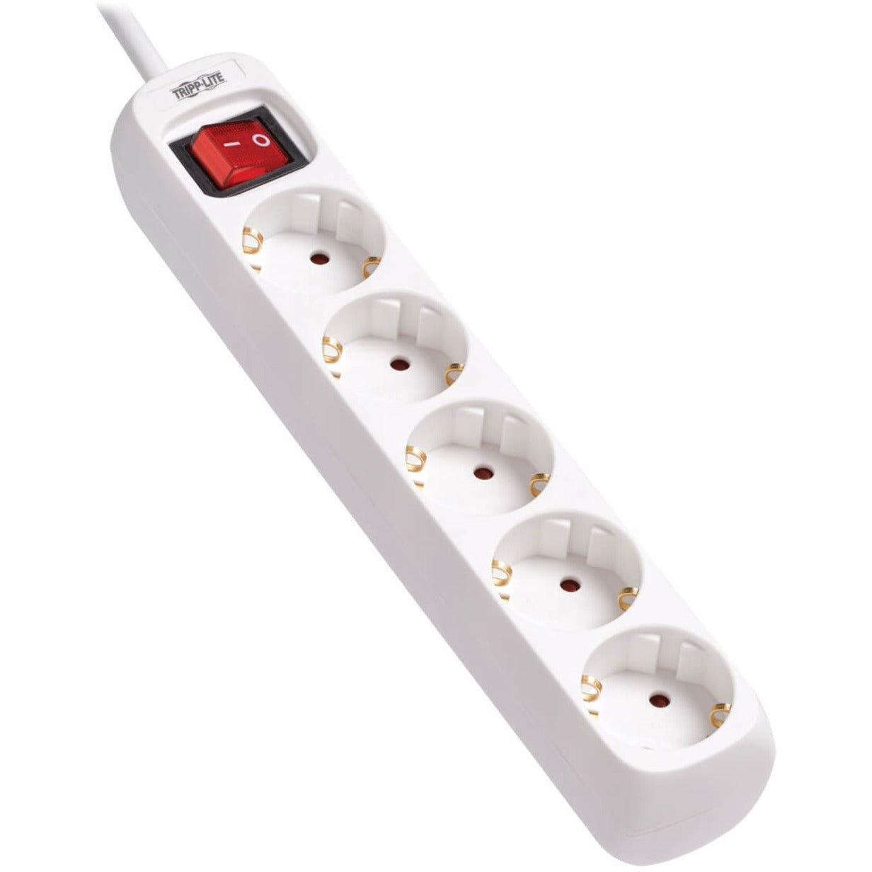 Tripp Lite PS5G15 Protect It! 5-Outlet Power Strip, German Type F, White