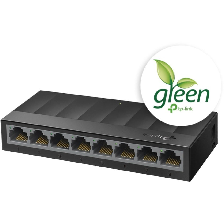 TP-Link LS1008G LiteWave 8 Port Gigabit Ethernet Switch, 10/100/1000Mbps, RoHS Certified