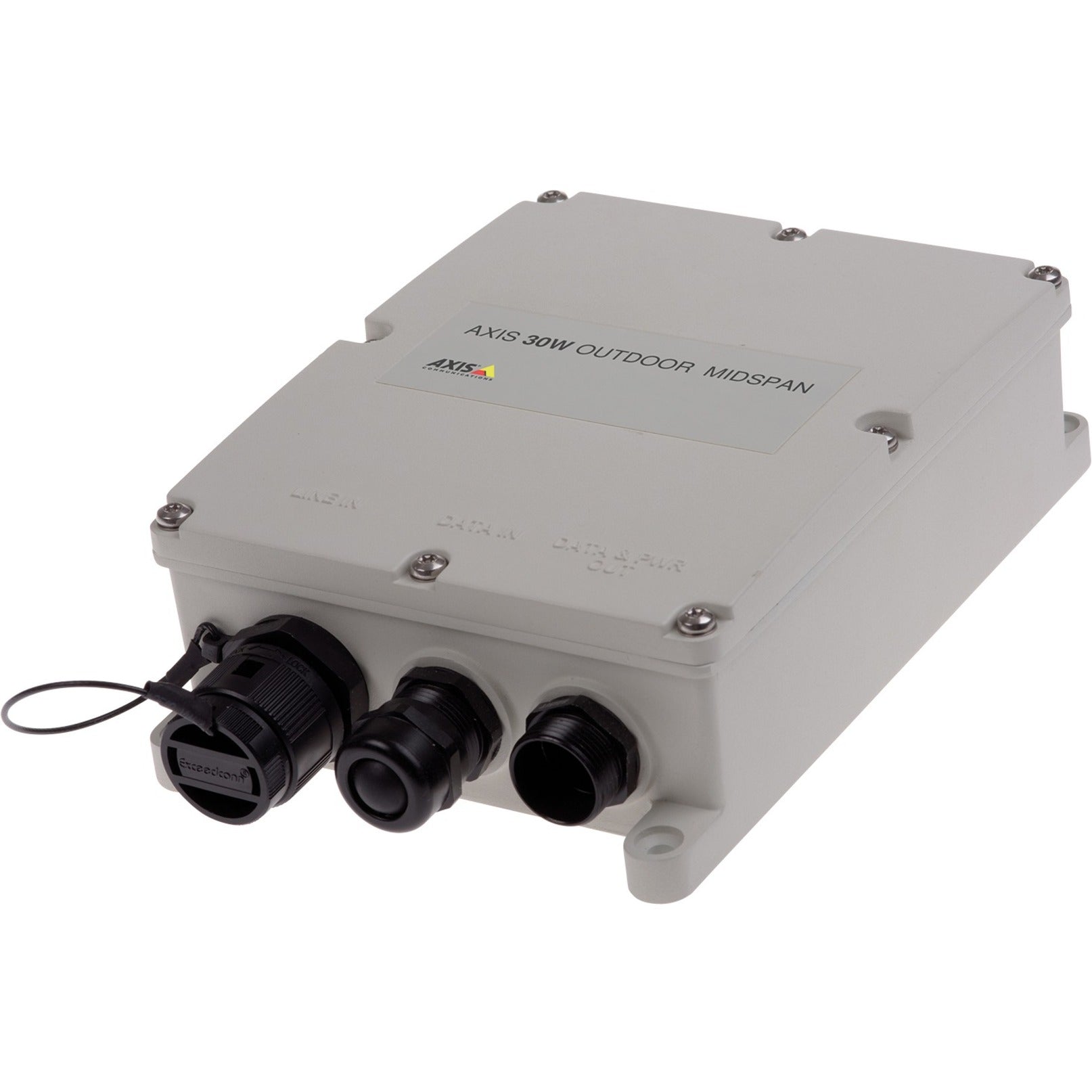 AXIS 01944-001 30 W Outdoor Midspan, PoE Injector for Surveillance Cameras