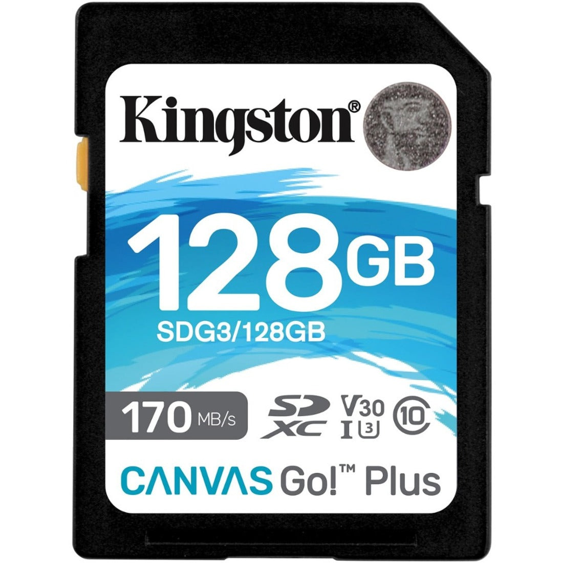 Kingston SDG3/128GB Canvas Go! Plus SD Memory Card, 128GB Class 10/UHS-I (U3), 170MB/s Read Speed
