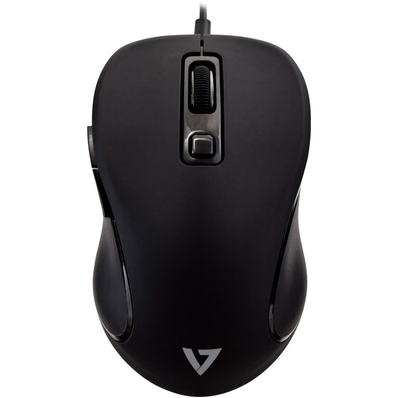 V7 MU300 PRO USB 6-Button Wired Mouse with Adjustable DPI - Black, Ergonomic Fit, 1600 DPI, 2-Year Warranty [Discontinued]