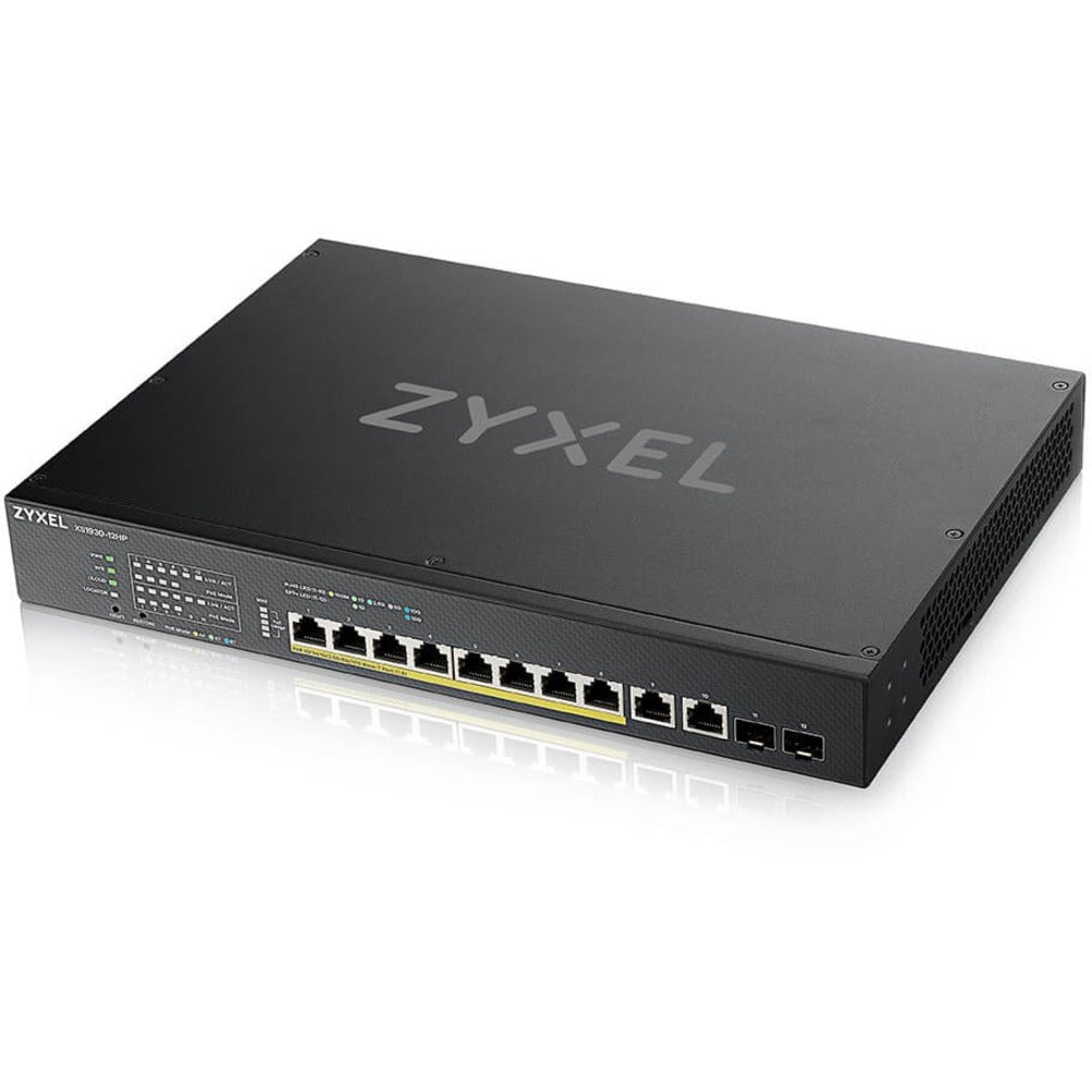 ZYXEL XS1930-12HP Ethernet Switch, 8 Gigabit Ethernet PoE, 2 10 Gigabit Ethernet Expansion Slot, 2 Network