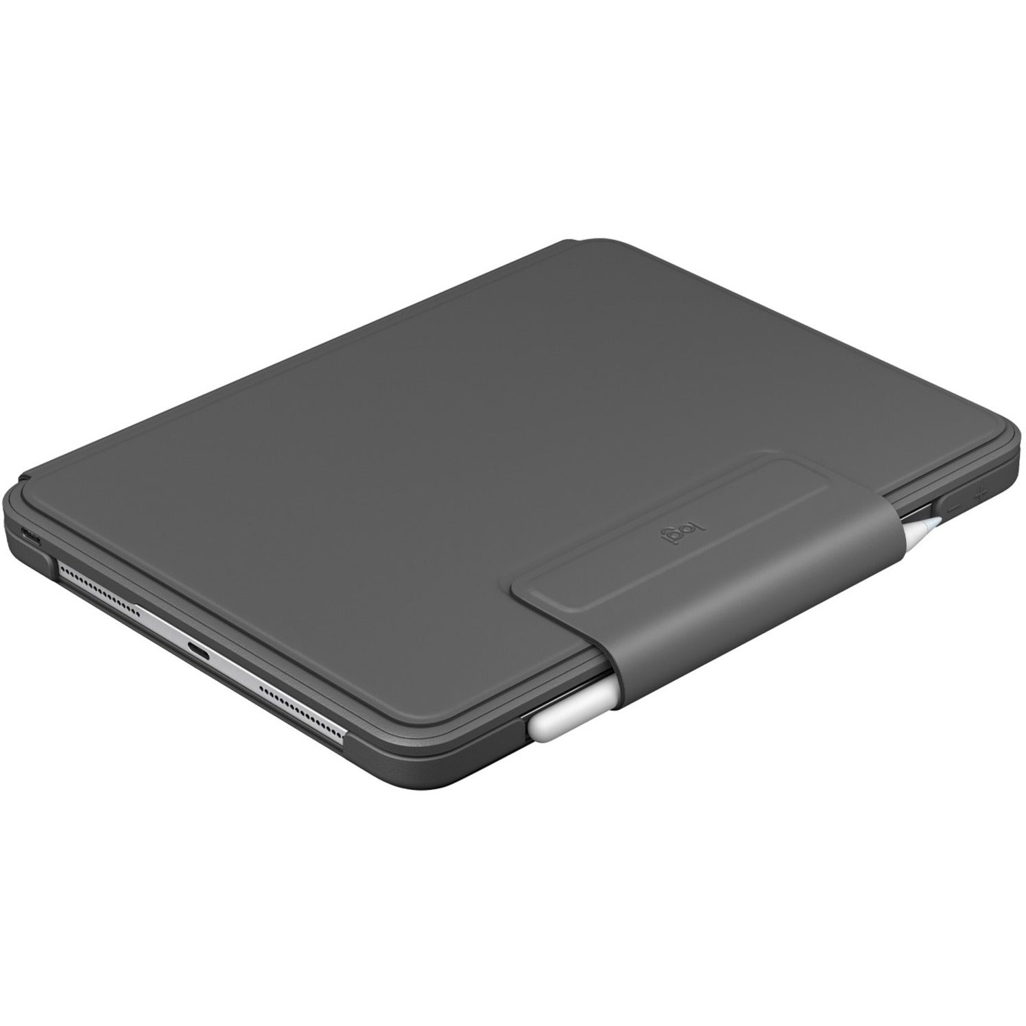 Logitech 920-009703 Slim Folio Pro Keyboard/Cover Case for 12.9" Apple iPad Pro - Oxford Gray