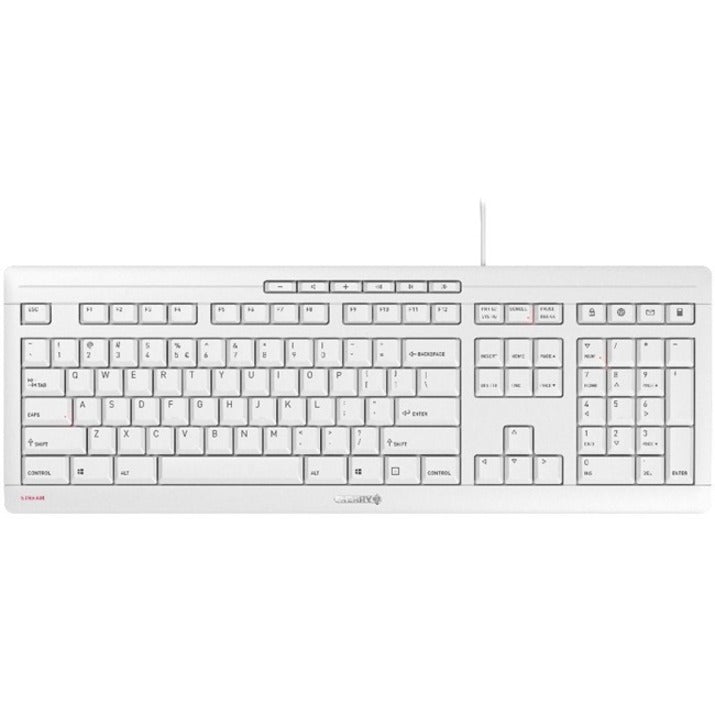 CHERRY JK-8500EU-0 STREAM Keyboard, Spill Resistant, Quiet Keys, USB