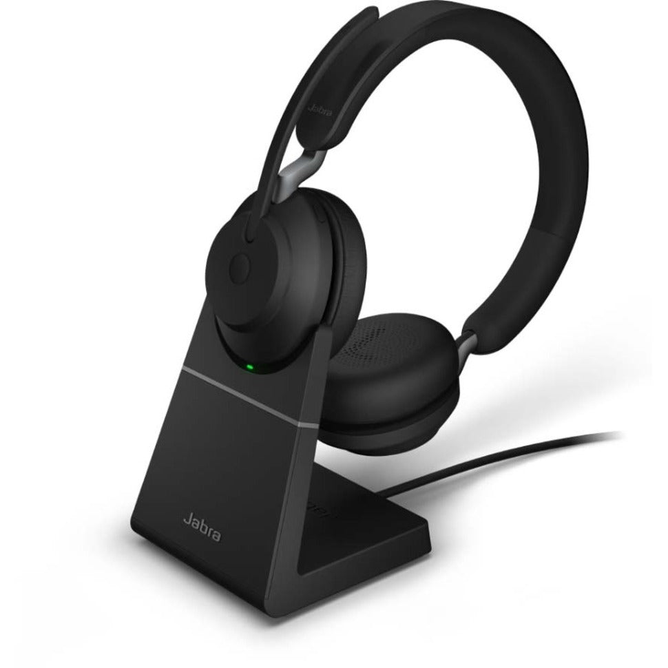Jabra 26599-989-989 Evolve2 65 Headset With Charging Stand, Wireless Bluetooth Headset