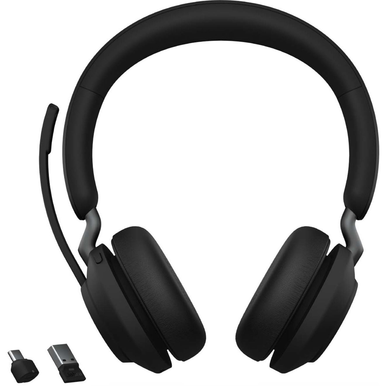 Jabra 26599-989-999 Evolve2 65 Headset, Over-the-head, Stereo, Wireless Bluetooth, USB Type A, 2 Year Warranty, Black