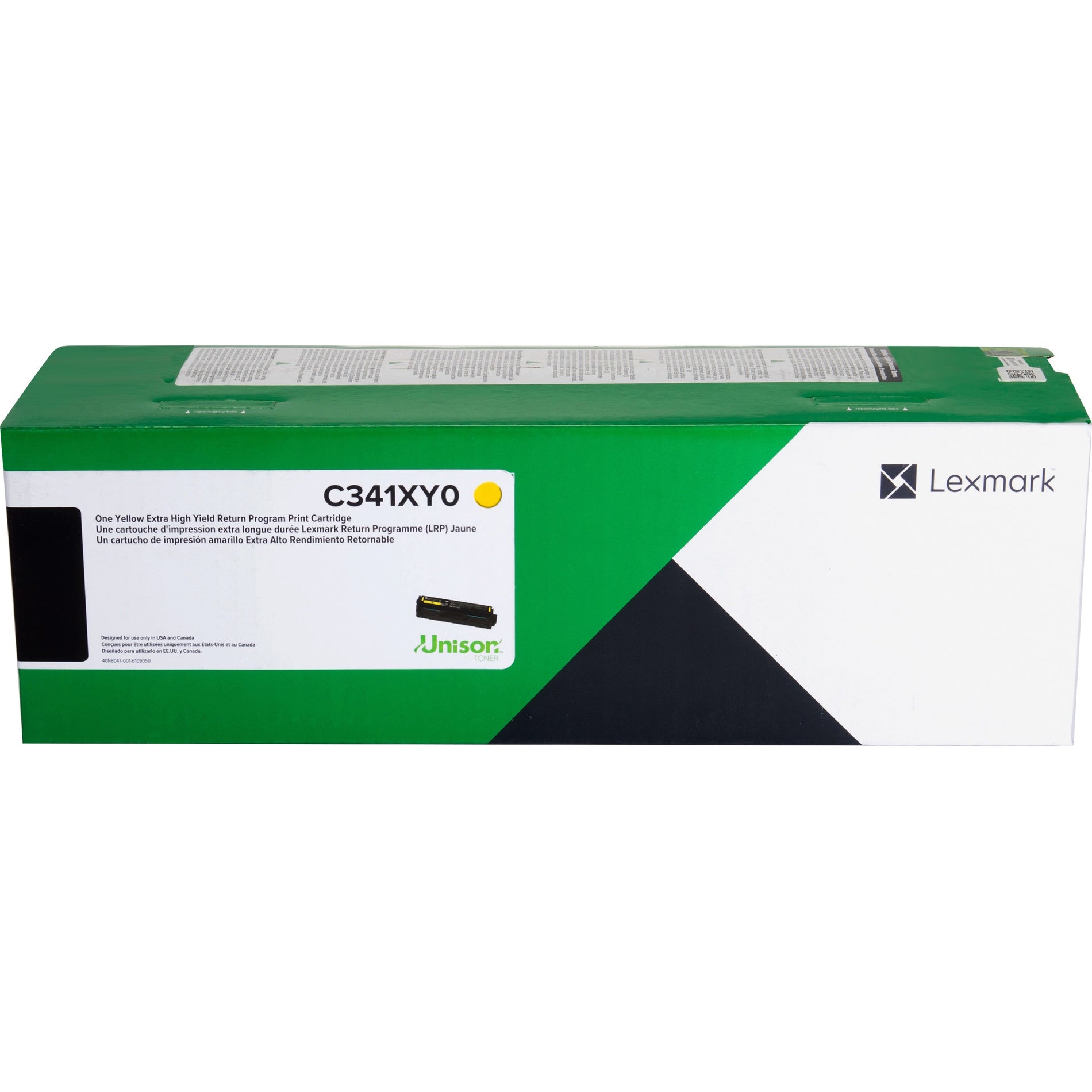 Lexmark C341XY0 Yellow Extra High Yield Return Program Print Cartridge, Toner Cartridge - 4500 Pages