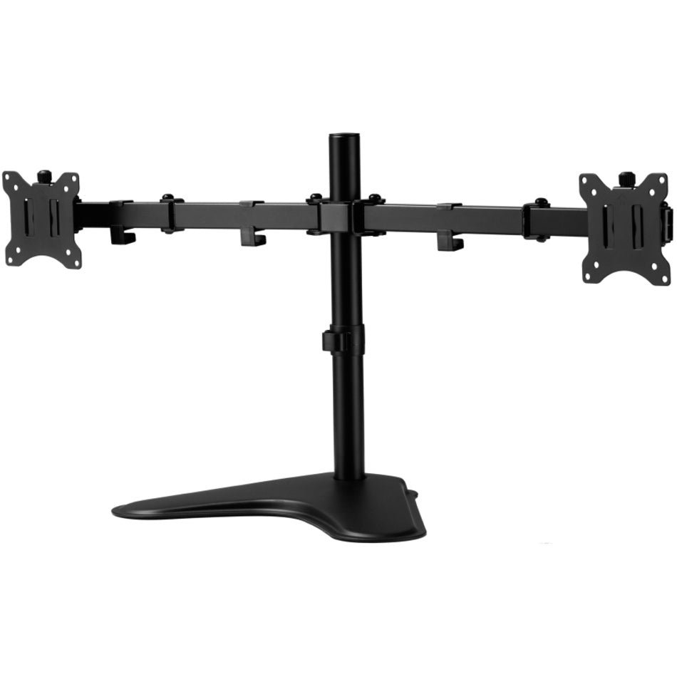 Amer 2EZSTAND Dual Articulating Arm Monitor Stand, 360° Swivel, 90° Rotation, Ergonomic, Cable Management