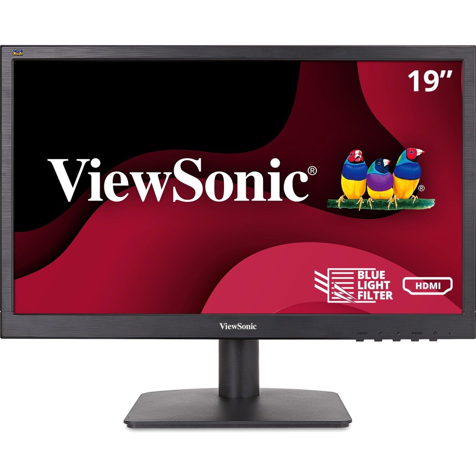 ViewSonic VA1903H Widescreen LCD Monitor, 18.5" LED, VGA-HDMI, 1366x768, 3 Year Warranty