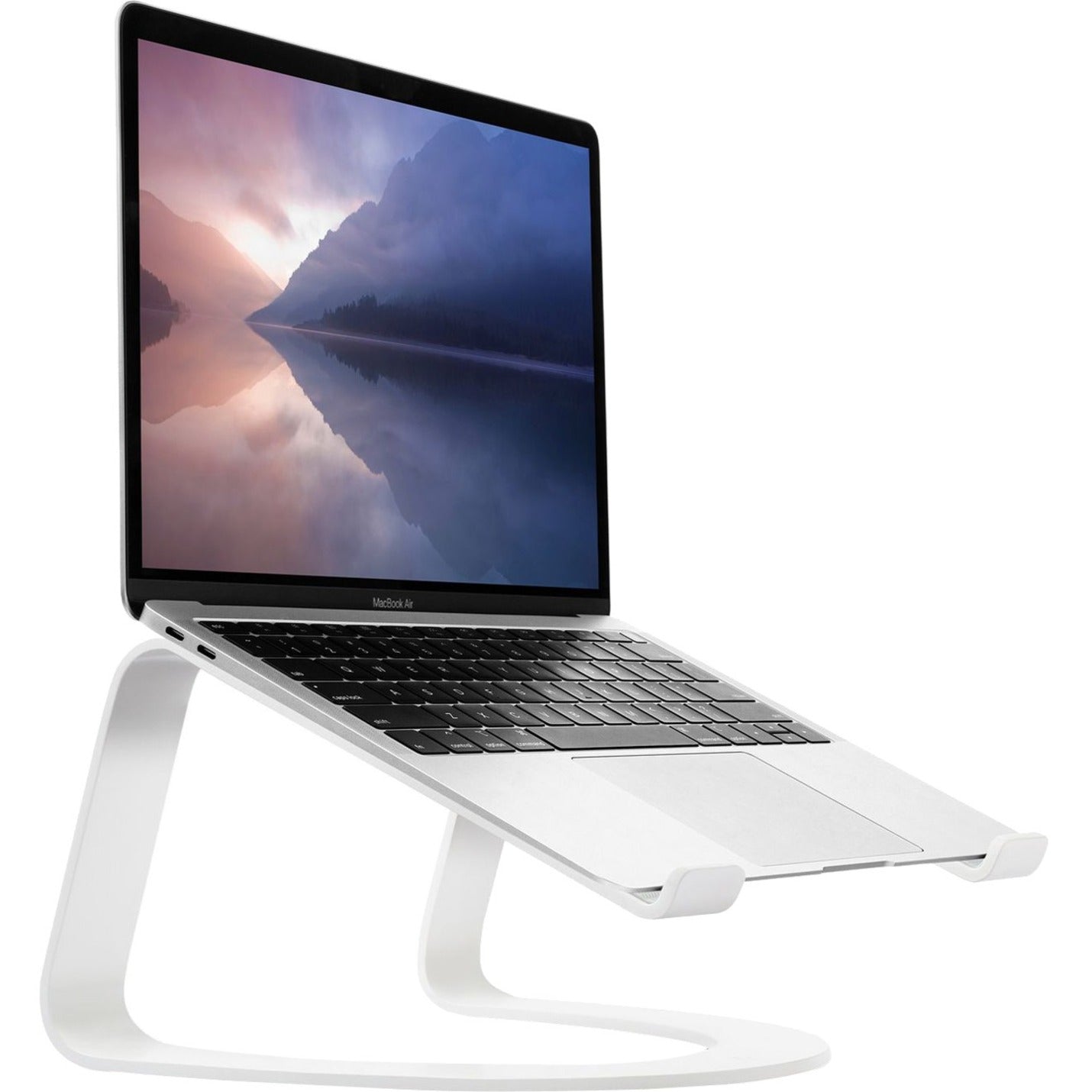 Twelve South 12-1915 Curve Notebook Stand, Ergonomic, Ventilated, Comfortable, Anti-slip, Scratch Resistant, Matte White, 17" Screen Supported