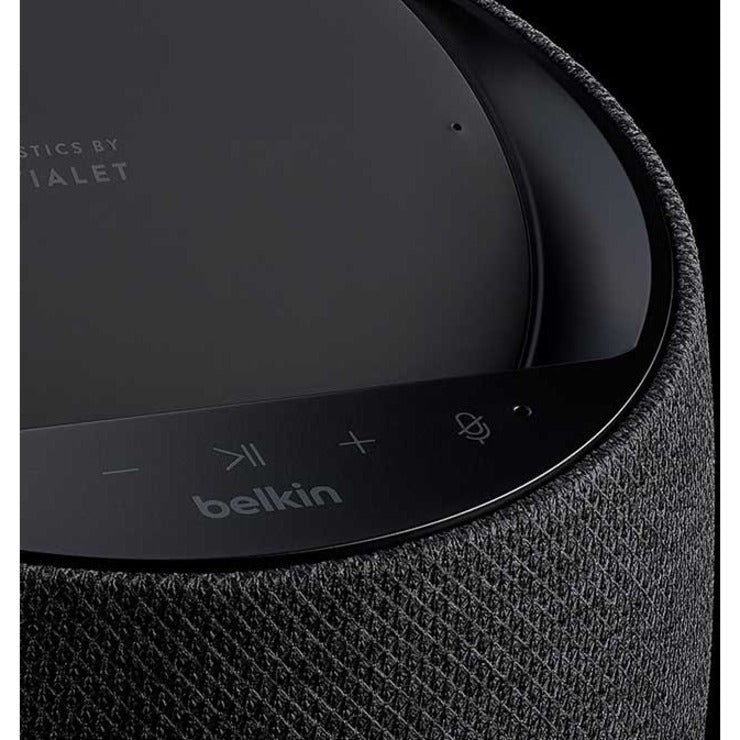 Belkin G1S0001TT-BLKV2 SOUNDFORM ELITE Hi-Fi Smart Speaker + Wireless Charger, Bluetooth, Google Assistant Supported, 90W RMS