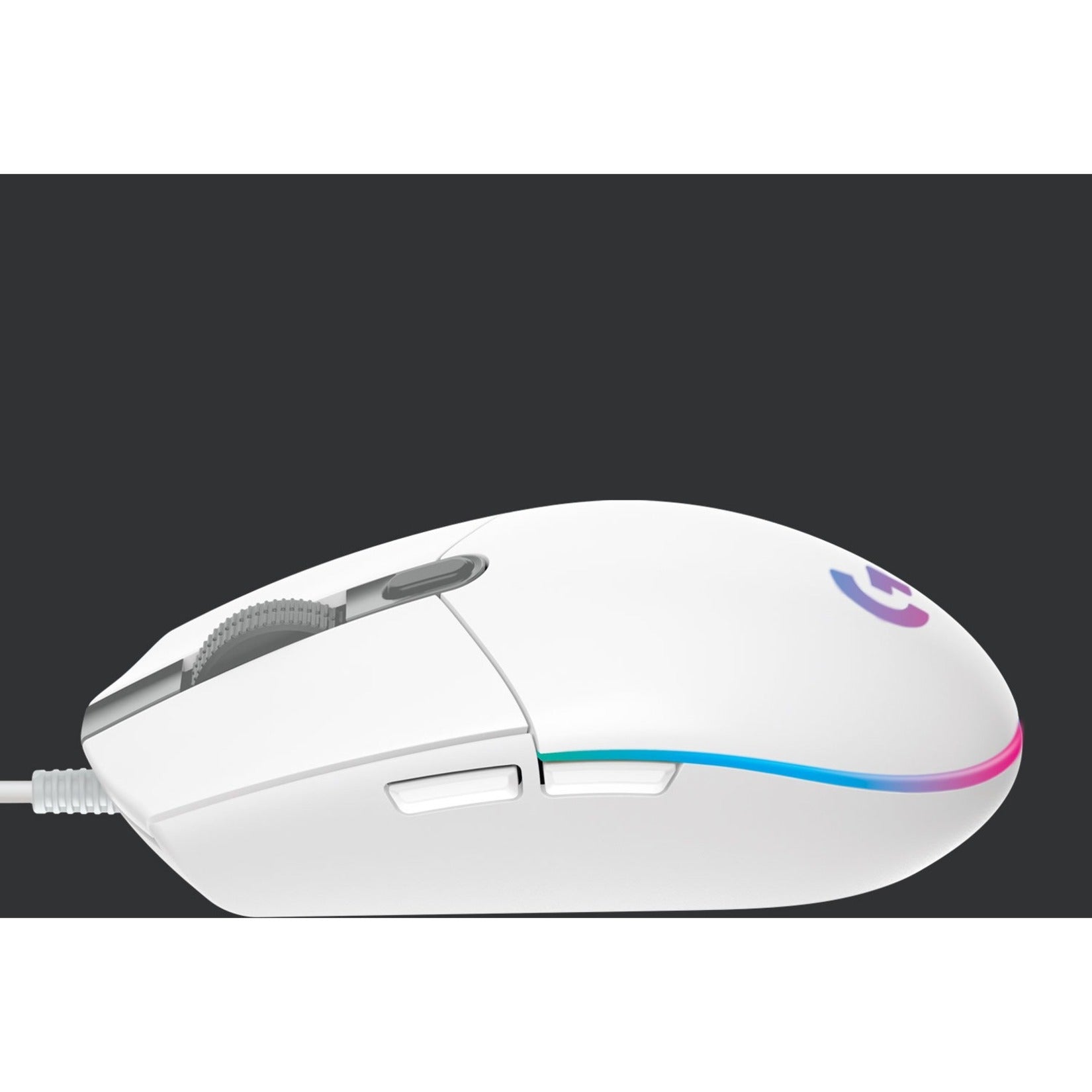 Logitech 910-005791 G203 Gaming Mouse, 6 Buttons, 8000 dpi, USB Wired, White