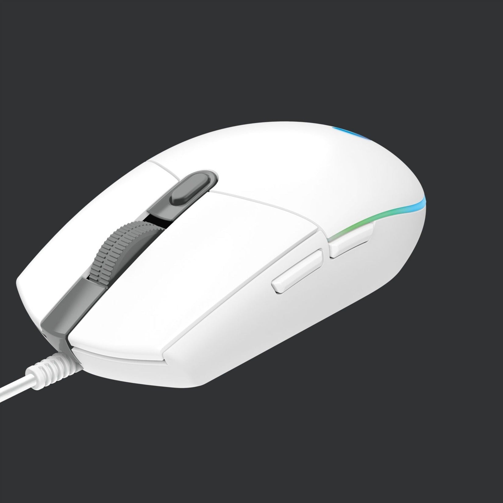 Logitech 910-005791 G203 Gaming Mouse, 6 Buttons, 8000 dpi, USB Wired, White