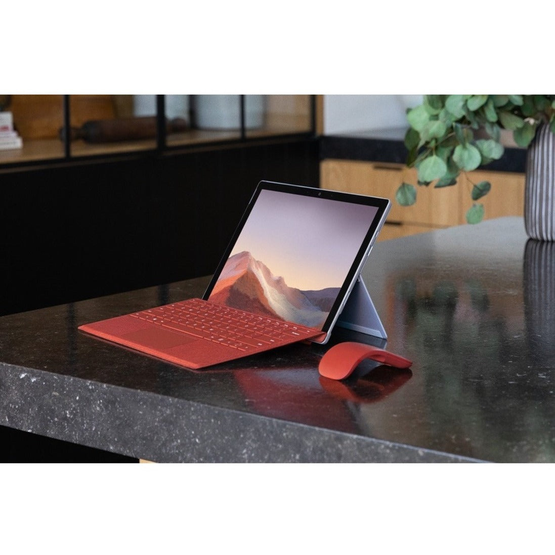 Microsoft KCT-00061 Surface Go Type Cover - English, Poppy Red Alcantara Keyboard/Cover Case