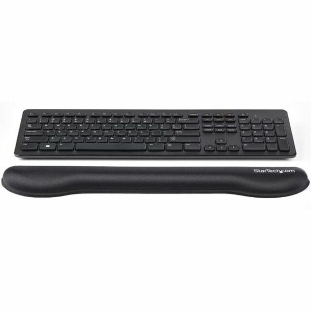 StarTech.com WRSTRST Foam Keyboard Wrist Rest - Ergonomic Wrist Support, Padded Keyboard Desk Cushion for Typing, Black Computer Hand & Arm Rest