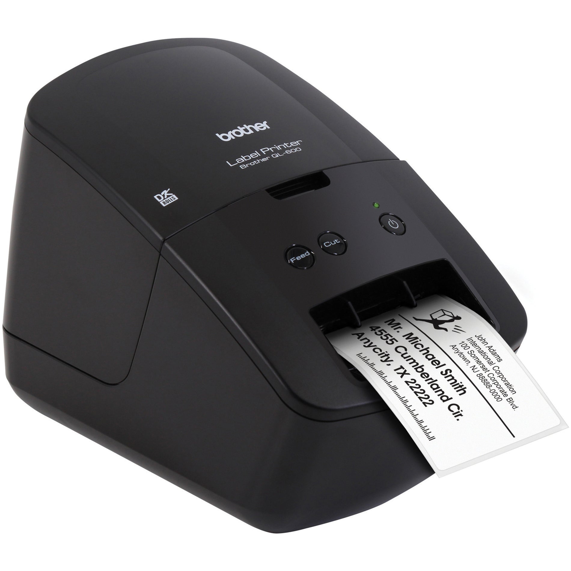 Brother Desktop Direct Thermal Printer QL-600 Label Printer, Monochrome, USB, 2.80 in/s Print Speed, 300 x 600 dpi