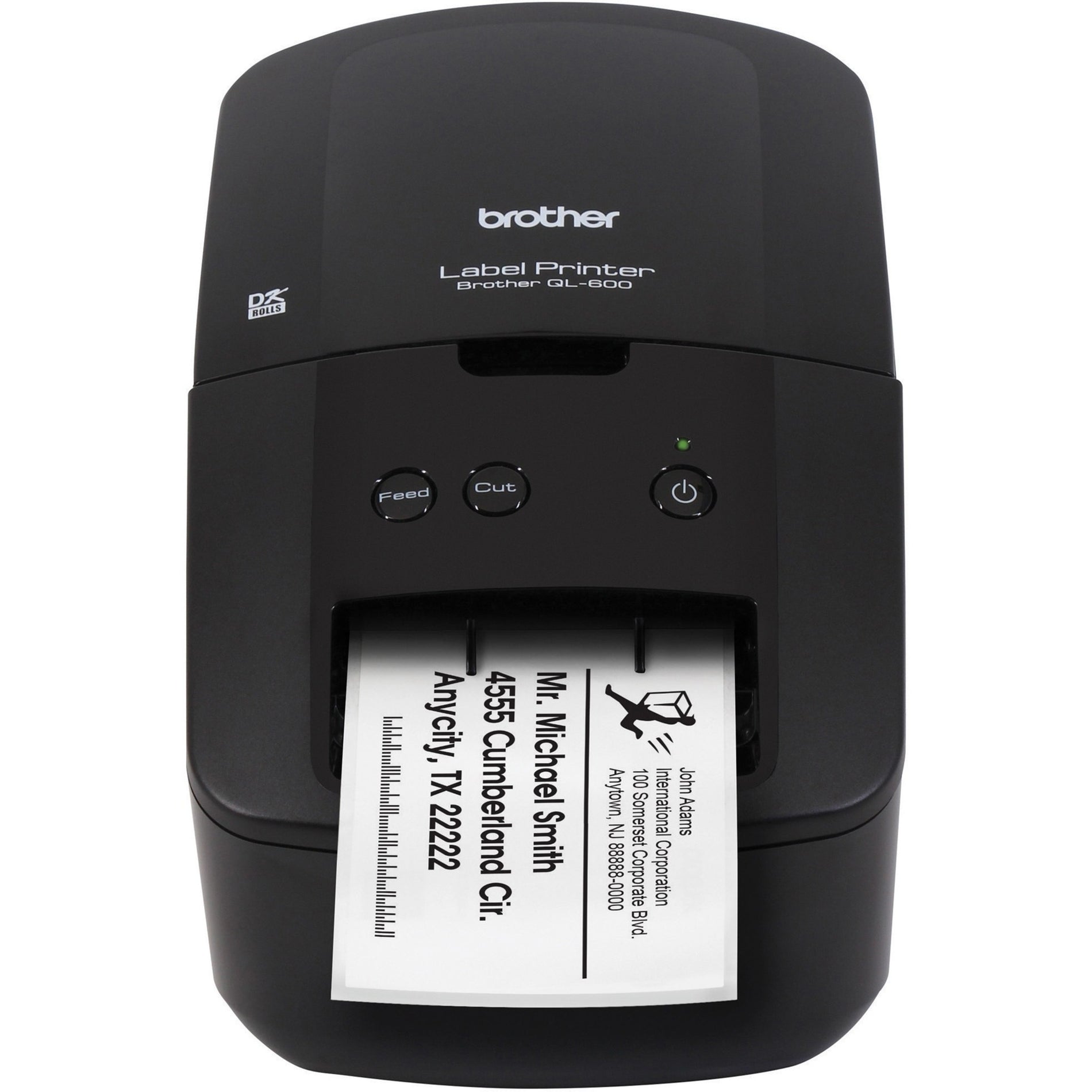Brother Desktop Direct Thermal Printer QL-600 Label Printer, Monochrome, USB, 2.80 in/s Print Speed, 300 x 600 dpi