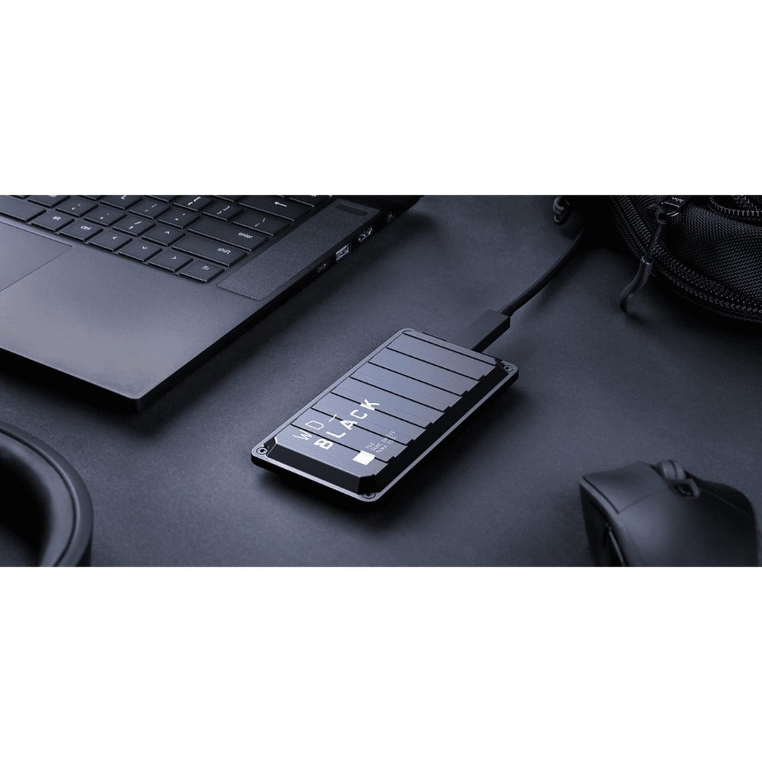 WD WDBA3S0010BBK-WESN BLACK P50 Game Drive SSD, 1TB Portable Solid State Drive - External, USB 3.2 (Gen 2) Type C