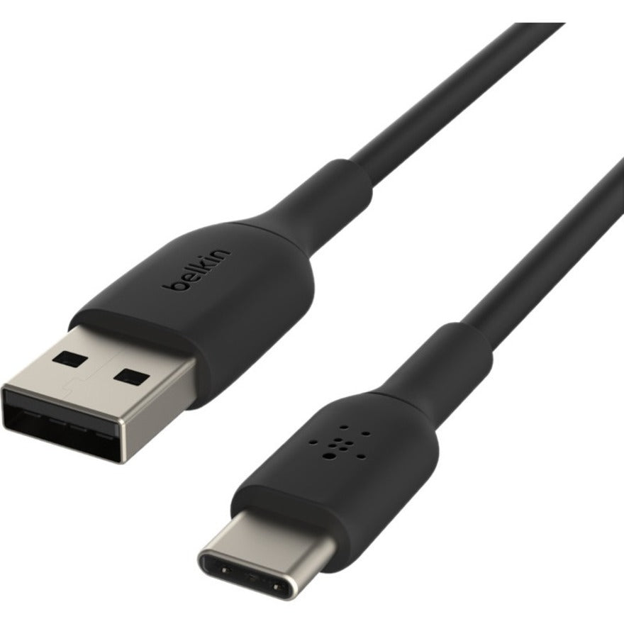 Belkin CAB001BT2MBK BOOST&uarr;CHARGE USB-C to USB-A Cable, 6.56 ft, Charging, Bendable, Black