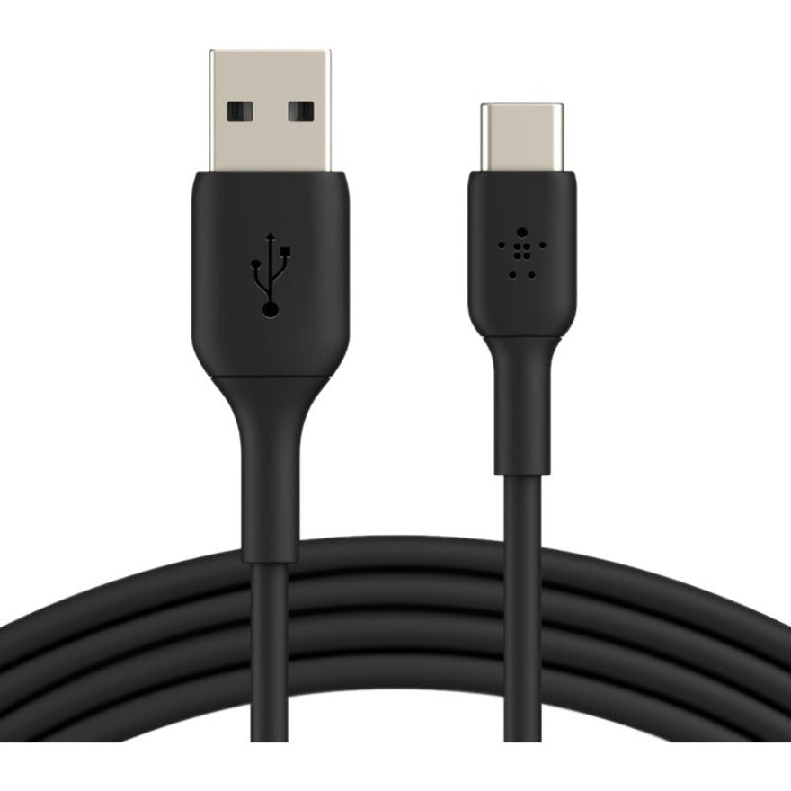 Belkin CAB001BT2MBK BOOST&uarr;CHARGE USB-C to USB-A Cable, 6.56 ft, Charging, Bendable, Black