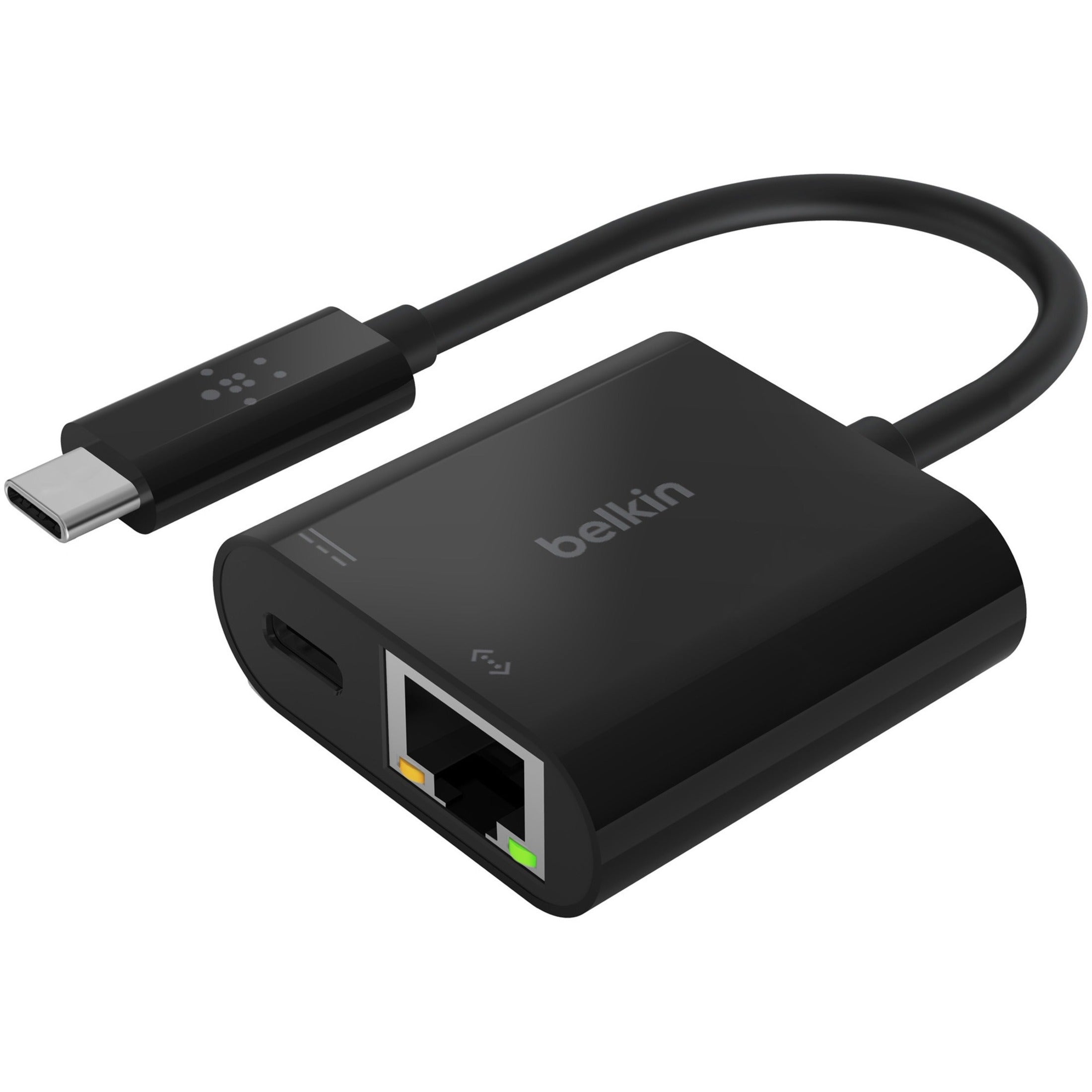 Belkin INC001BK-BL USB-C to Ethernet + Charge Adapter, Gigabit Ethernet Card