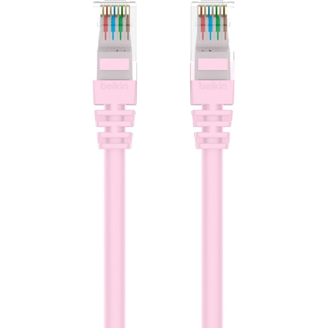 Belkin A3L980-02-PNK-S Cat.6 UTP Patch Network Cable, 2 ft, Pink, 1 Gbit/s Data Transfer Rate