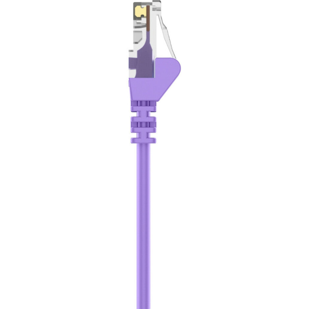 Belkin A3L980-12-PUR-S RJ45 Category 6 Snagless Patch Cable, 12 ft, 1 Gbit/s Data Transfer Rate, Purple