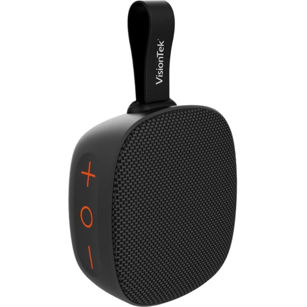 VisionTek 901313 Sound Cube Wireless Bluetooth Speaker - Black, TrueWireless Stereo, MicroSD, Rechargeable Battery