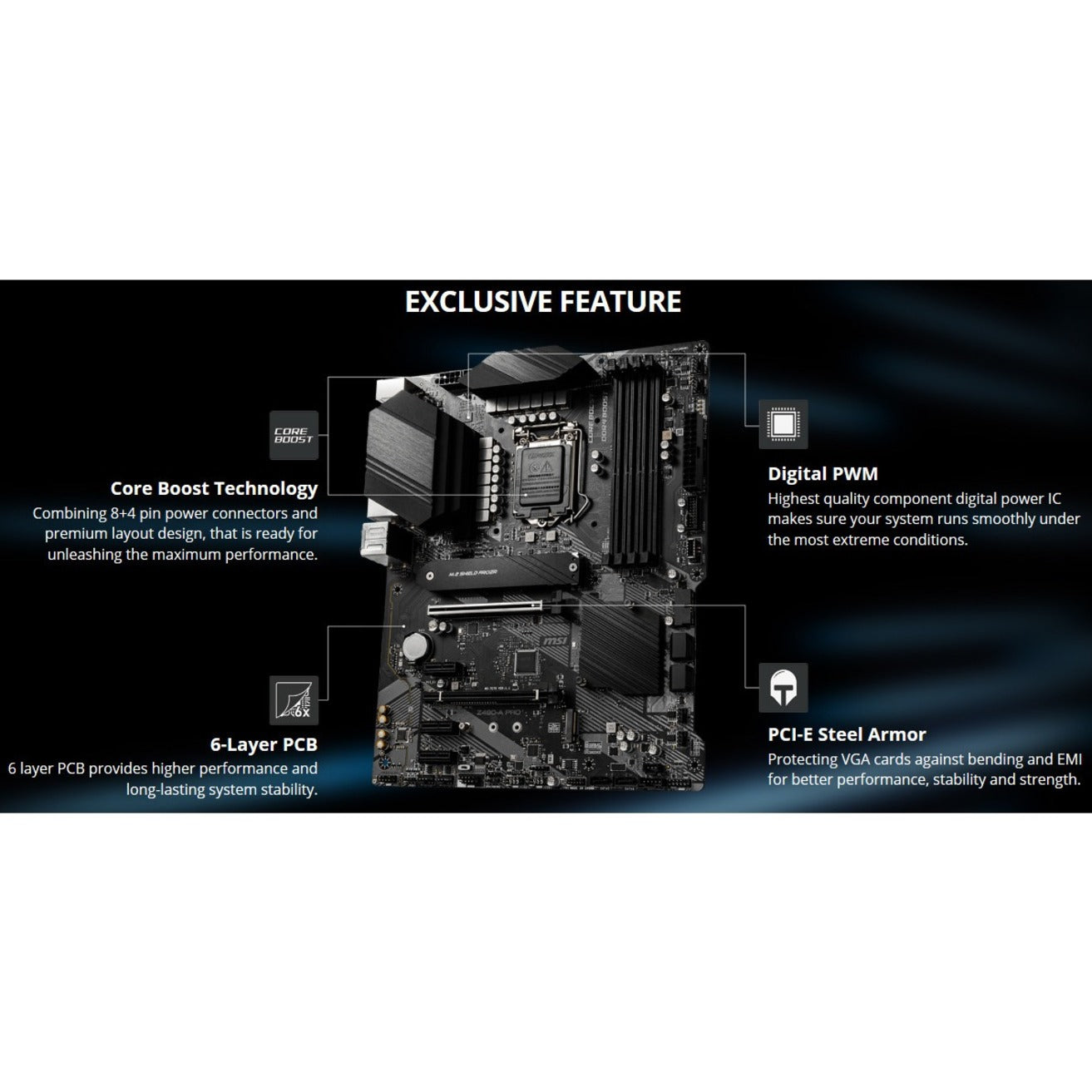 MSI Z490-A PRO ATX Motherboard Z490APRO Z490-A PRO Desktop