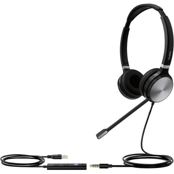 Yealink UH36 DUAL TEAMS USB Wired Headset, Binaural Over-the-head, Noise Cancelling, Wideband Audio