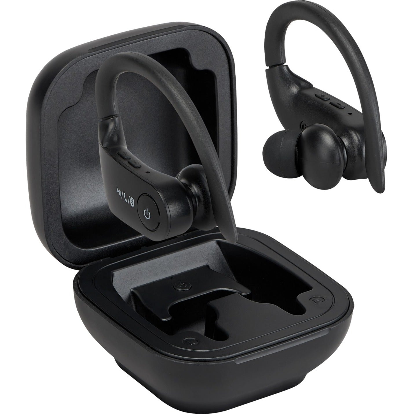 iLive IAEBT270B Truly Wireless Earbuds, Bluetooth Earset with Charging Case, Black