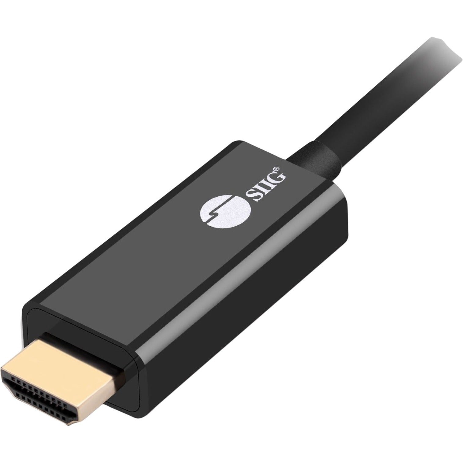 SIIG CB-DP1R12-S1 DisplayPort 1.2 to HDMI 10ft Cable 4K/30Hz, Plug & Play, Gold-Plated Connectors, 2-Year Warranty