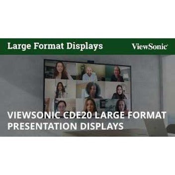 ViewSonic CDE6520-W 65" LCD Display, 3840 x 2160 Resolution, 450 Nit Brightness, 24/7, HDMI, USB, Serial/Ethernet, Black