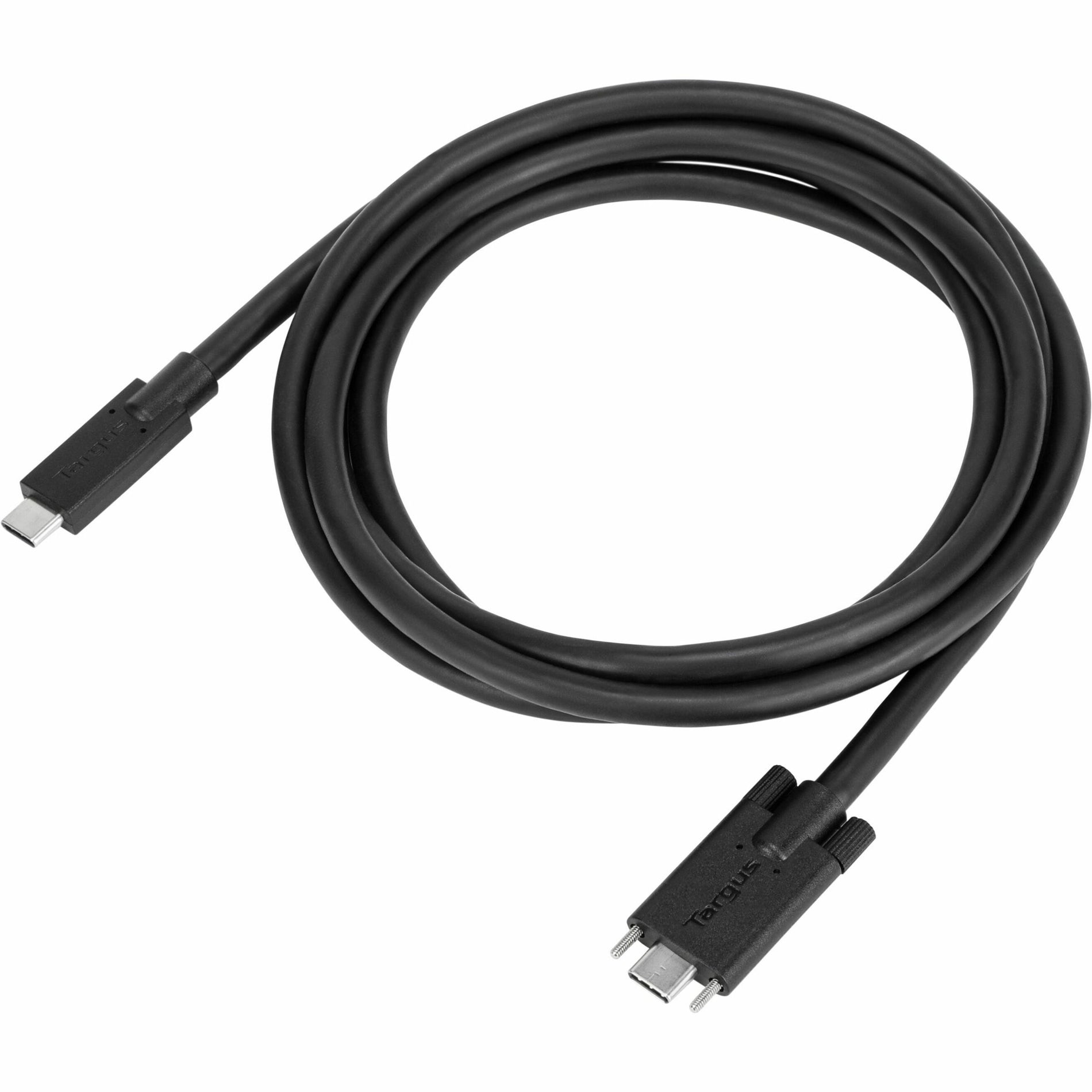 Targus ACC1122GLX 1.8 Meter USB-C Male to USB-C Male Screw-In Cable 10Gb, Charging, 10 Gbit/s Data Transfer Rate