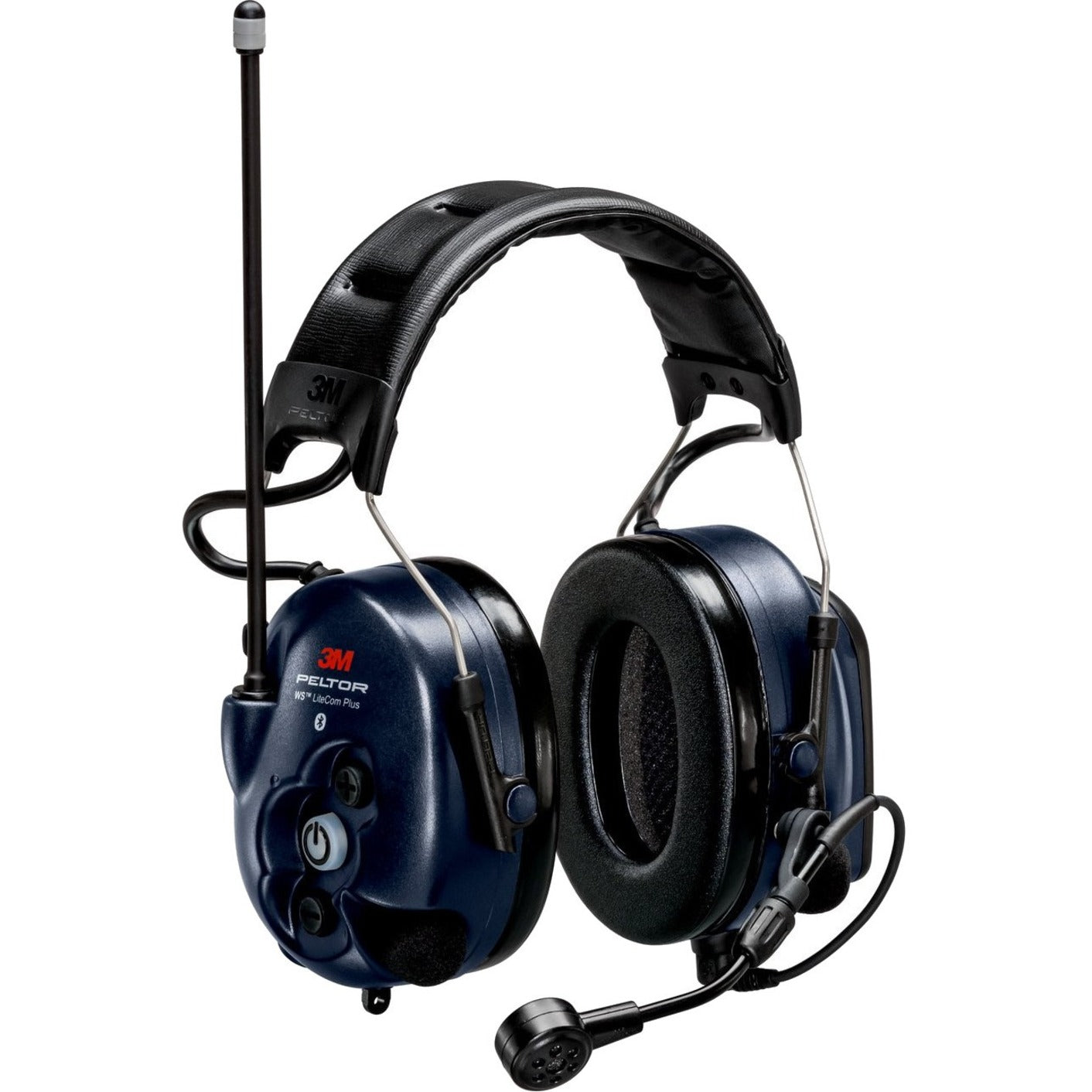 Peltor MT73H7A4610WS6NA LiteCom Plus WS Headset, Binaural Over-the-head, Bluetooth, Navy Blue