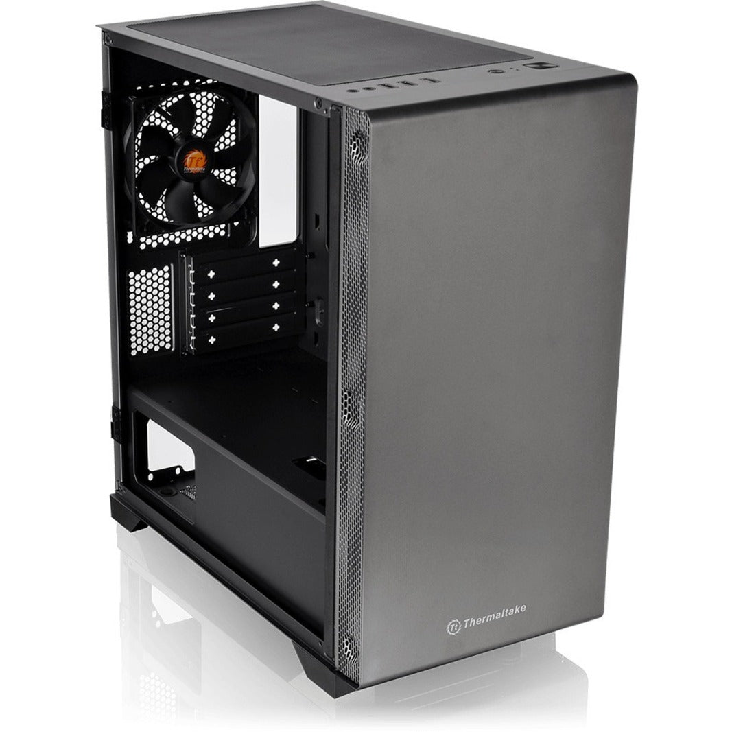 Thermaltake CA-1Q9-00S1WN-00 S100 Tempered Glass Micro Chassis, Compact Design, 2.5" Bays, 4 Expansion Slots, 3 USB Ports