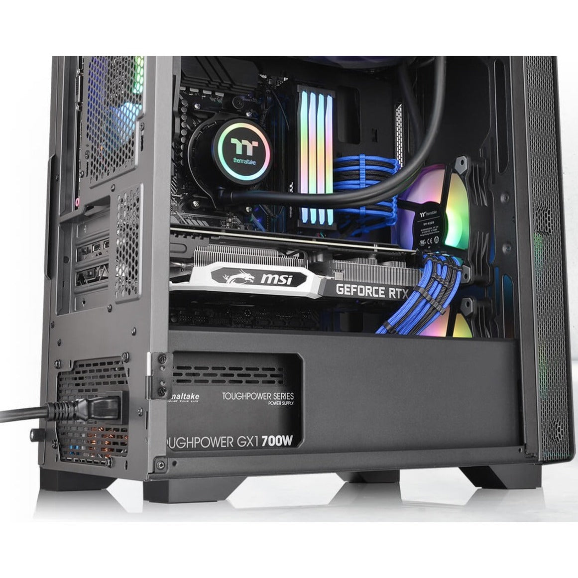 Thermaltake CA-1Q9-00S1WN-00 S100 Tempered Glass Micro Chassis, Compact Design, 2.5" Bays, 4 Expansion Slots, 3 USB Ports