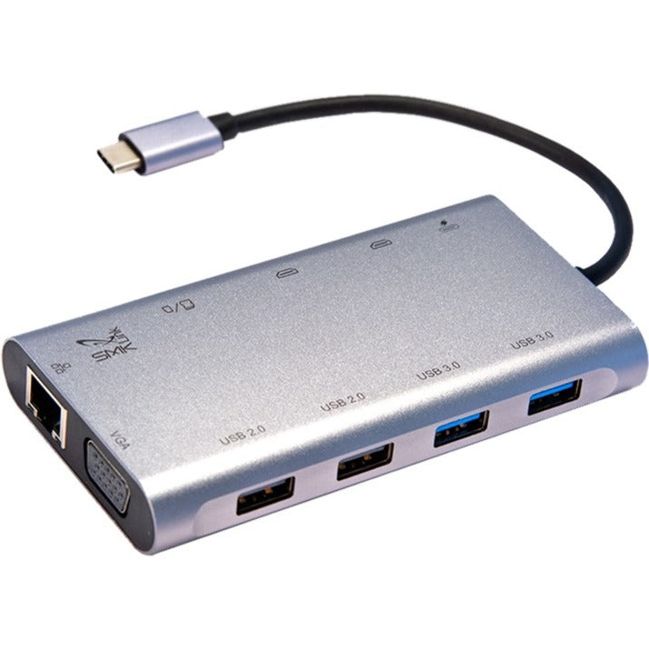 SMK-Link VP6950 USB-C 100W Mini Docking Station mit Triple-Video Windows macOS Android Chromebook Kompatibilität