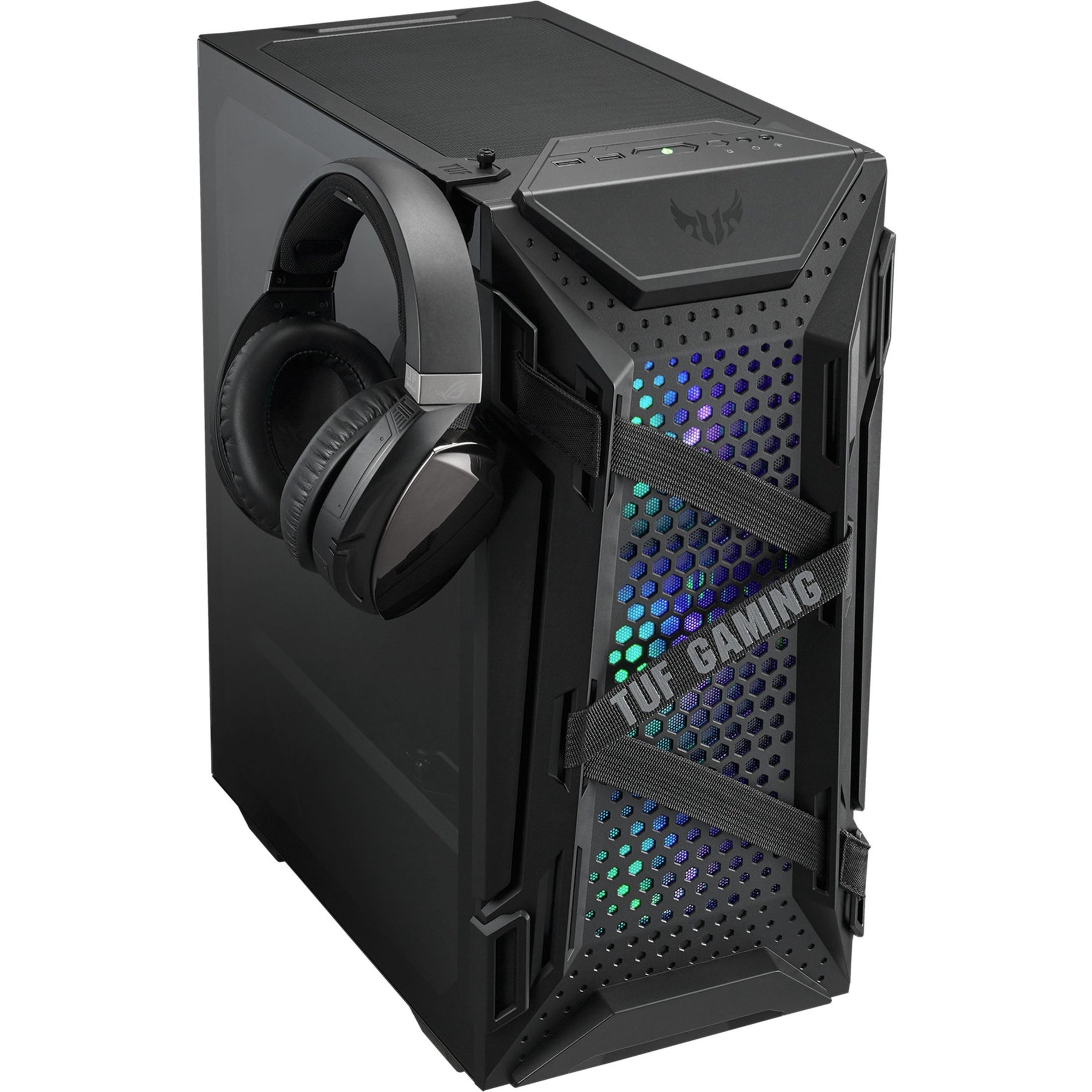 TUF GT301 GT301TUFGAMCASE Gaming Computer Case, Black Tempered Glass, 4.72" Fans, ATX Supported