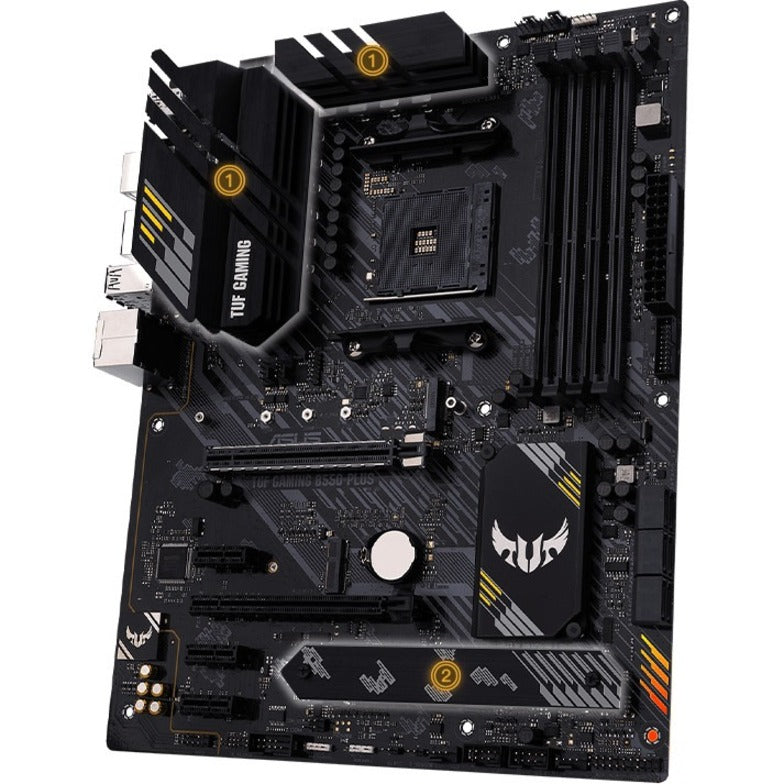 ASUS TUF GAMING B550-PLUS Desktop Motherboard - AMD B550 Chipset - Socket AM4 - ATX, High Performance Gaming Motherboard with 7.1 Audio Channels, CrossFireX Support, and 2.5Gigabit Ethernet