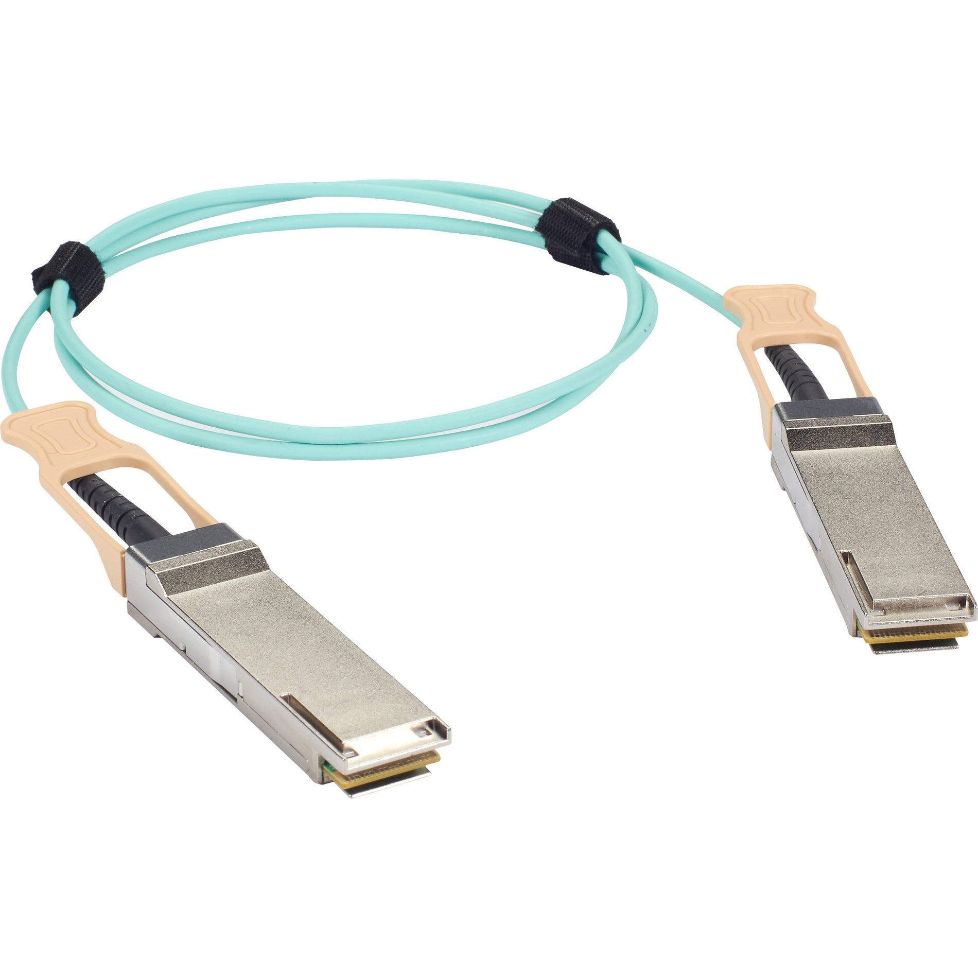 Black Box QSFP-100G-AOC10M-BB Fiber Optic Network Cable, 32.80 ft, Multi-mode, 100 Gbit/s, Aqua