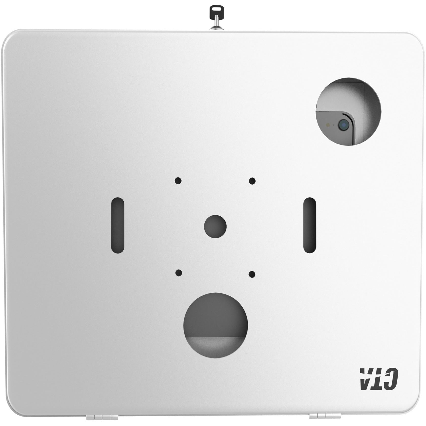 CTA Digital PAD-PLWW Premium Large Locking Wall Mount (White), Cable Management, Heavy Duty, Theft Resistant, Durable