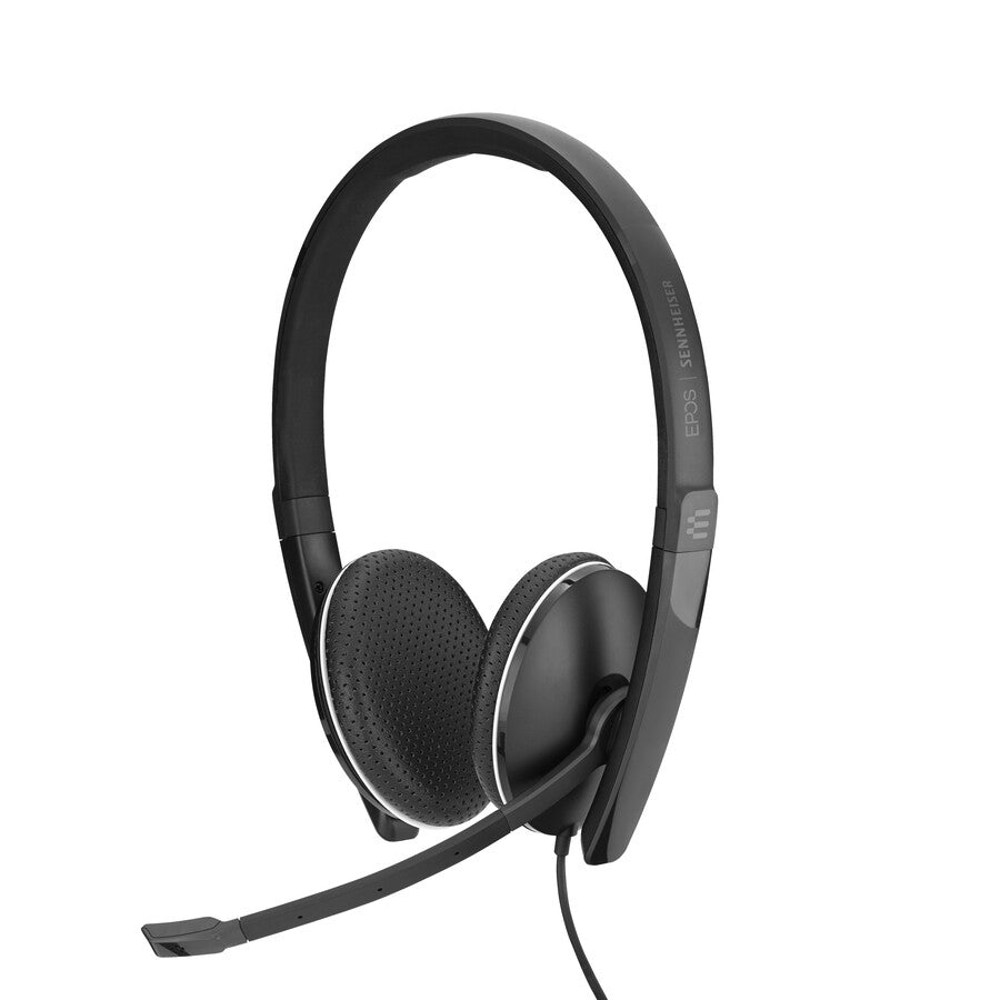 EPOS | SENNHEISER 508319 ADAPT SC 165 Headset, Binaural On-ear, 2 Year Warranty, Noise Cancelling, Office and Music, Mini-phone (3.5mm) Interface, Black/White, 3.42 oz